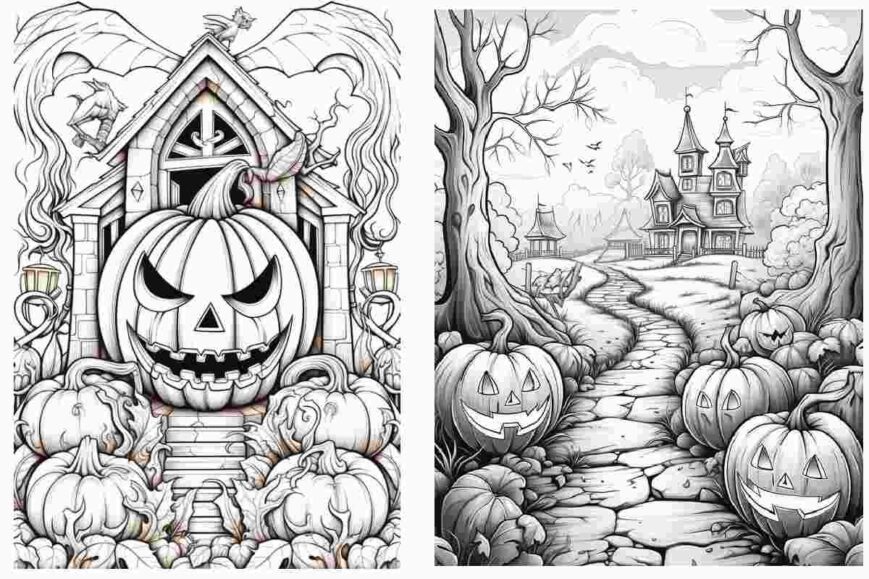 Printable: Rteecev-Wuq= Halloween Color Sheets